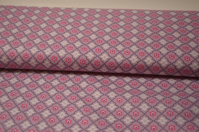 Baumwolle "Sunday" Blumen Muster Rosa